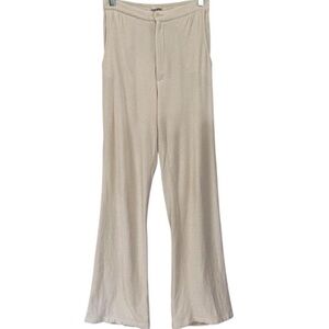 Djerf Avenue Terry On The Go Pants Cream 100% Organic Cotton Approx. Size Small